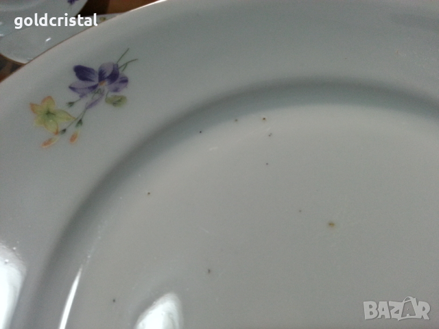 Стар български порцелан чинии плитки , снимка 6 - Антикварни и старинни предмети - 44927727