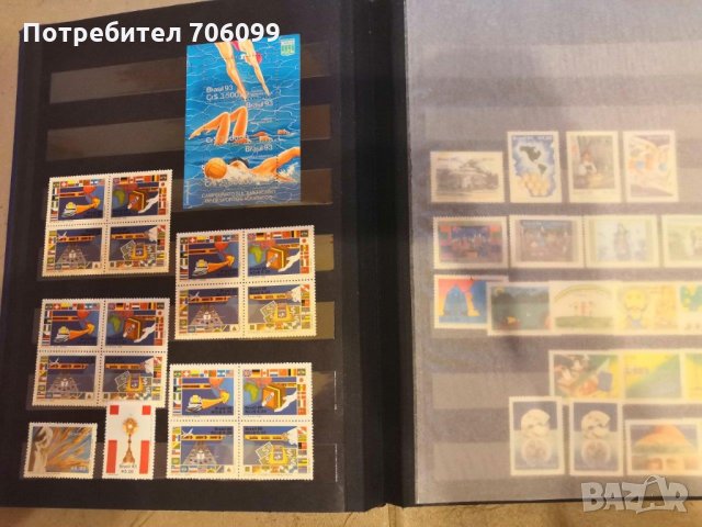 Голям класьор пощенски марки Бразилия, снимка 9 - Филателия - 33336835