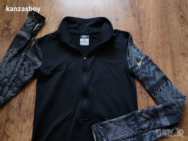 Nike Pro Hyperwarm Nordic Half Zip - страхотна дамска блуза С, снимка 3 - Блузи с дълъг ръкав и пуловери - 49521130