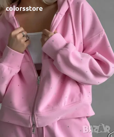 Дамски комплект с камъчета Shiny pink, снимка 2 - Комплекти - 48817351