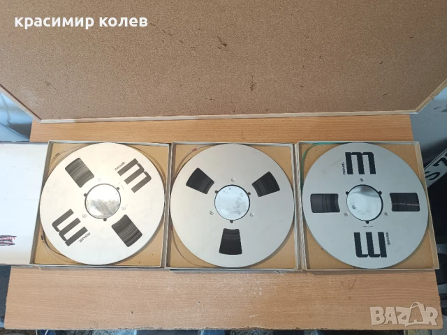 японски алуминиеви ролки с лента "MAXELL"/26см./, снимка 1