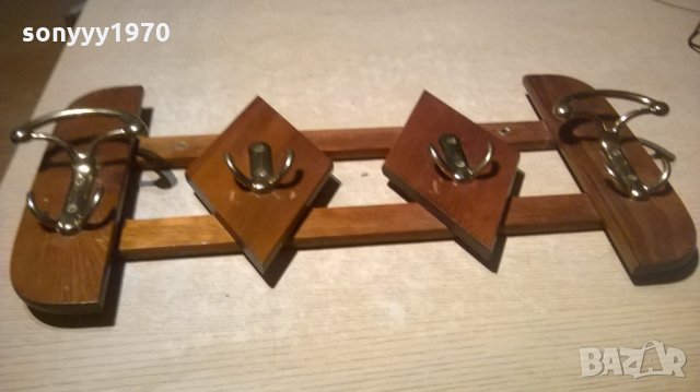 красива дървена закачалка-56х26см-внос швеицария, снимка 6 - Колекции - 26476679