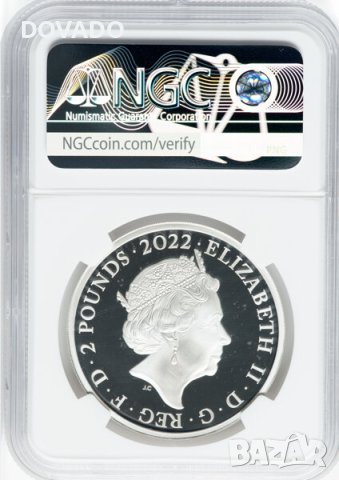 2022 James I - 1 oz £2 - NGC PF70 First Releases - Възпоменателна Монета GB - Кутия и Сертификат 516, снимка 2 - Нумизматика и бонистика - 43709462