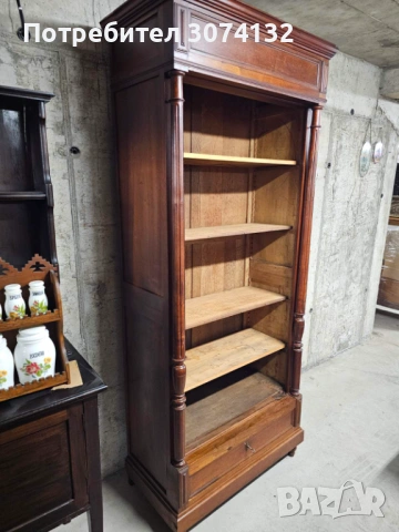 Ретро шкаф/библиотека с регуриране на рафтовете, снимка 4 - Секции и витрини - 53432262
