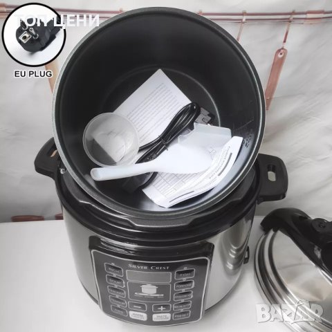 Мултикукър 10 в 1 Готвене Под Налягане 6L 1000W Silver Crest, снимка 4 - Мултикукъри - 43282169