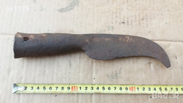 кован интересен възрожденски търпан, косер, секира, снимка 2 - Антикварни и старинни предмети - 38818824