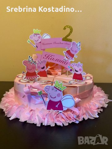 Картонена торта”Peppa pig”