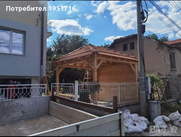изграждане на дървени навеси , снимка 3 - Ремонти на покриви - 47837706
