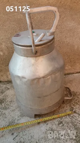 алуминиев гюм за мляко с капак 20 литра 