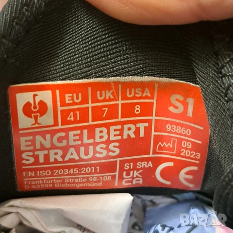Engelbert strauss Manda S1 Предпазни работни обувки Manda номер 41, снимка 6 - Други - 53088829