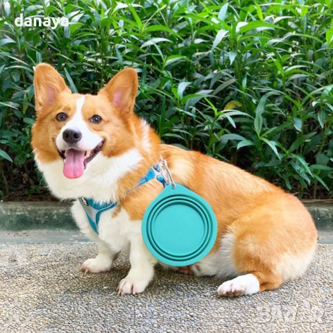 4352 Силиконова сгъваема купичка за храна или вода за домашни любимци, снимка 7 - За кучета - 43800364