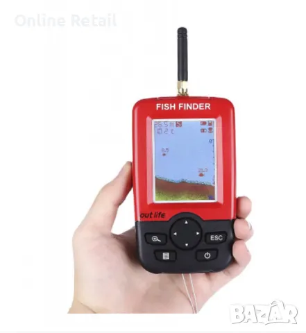 Сонар за риболов Sonar Fish Finder XJ-01, LCD екран, Безжичен сонарен сензор 100 м , снимка 2 - Такъми - 47550312