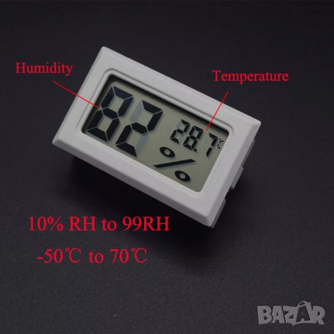 2в1 влагометър и термометър за стая, снимка 4 - Друга електроника - 36440317