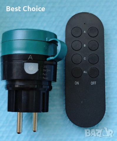 Водоустойчив контакт с дистанционно управление - 10A/2300W, 1 радио контакт + 1 дистанционно, снимка 3 - Други - 52918089