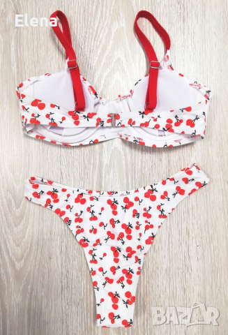 Бански костюм от 2 части на черешки, снимка 4 - Бански костюми - 36472807