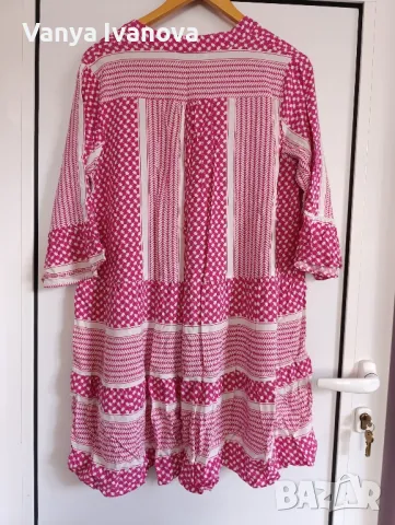 Amisu рокля в цикламено и бяло, снимка 6 - Рокли - 50044671