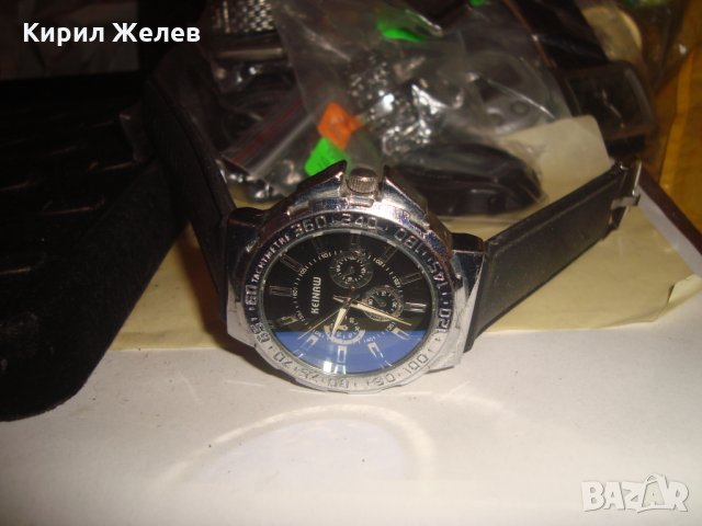 KEINAW МАРКОВ ЕФЕКТЕН КВАРЦОВ МАСИВЕН ЧАСОВНИК със СИЛИКОНОВА КАИШКА 15223, снимка 3 - Мъжки - 32807201