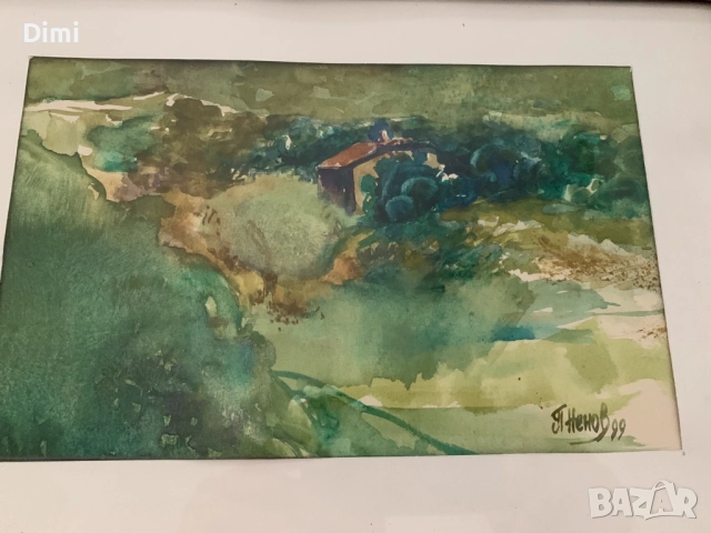ПЕТЪР НЕНОВ акварел/пейзаж, снимка 3 - Картини - 52837872