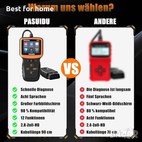 OBD2 Bluetooth автомобилен диагностичен скенер на 8 езика, снимка 5 - Аксесоари и консумативи - 51579183