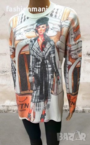 ДАМСКИ ПУЛОВЕР - код 970, снимка 2 - Блузи с дълъг ръкав и пуловери - 43265744