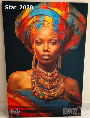 Светеща картина с LED осветление - жената 10