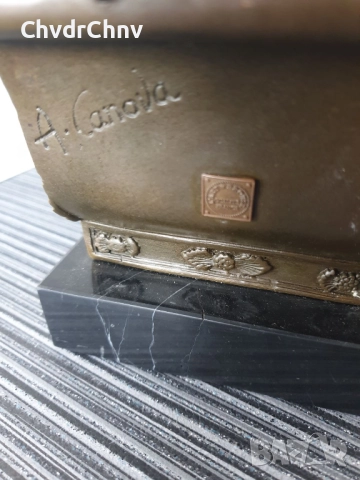 30см-8кг Canova статуетка/еротика/италианска бронзова скулптура/фигура Мария Полин Бонапарт-Венера, снимка 10 - Статуетки - 52724113