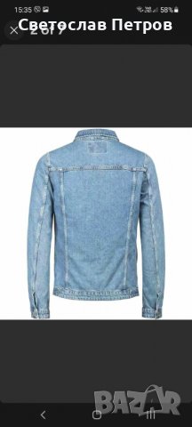 Дънков яке JACK & JONES Jjialvin 299 JEANS INTELLIGENCE, S-M , снимка 3 - Палта - 35228394