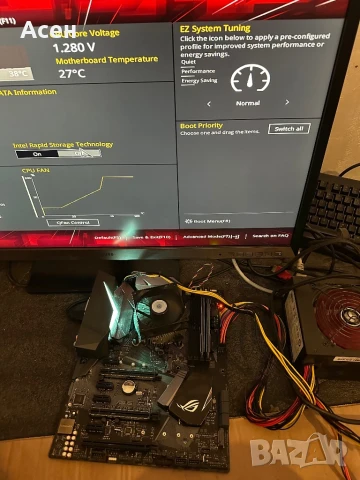 Дънна платка ASUS ROG STRIX Z270F GAMING 1151 и процесор I7600к и рам 16 gb, снимка 4 - Видеокарти - 49422875