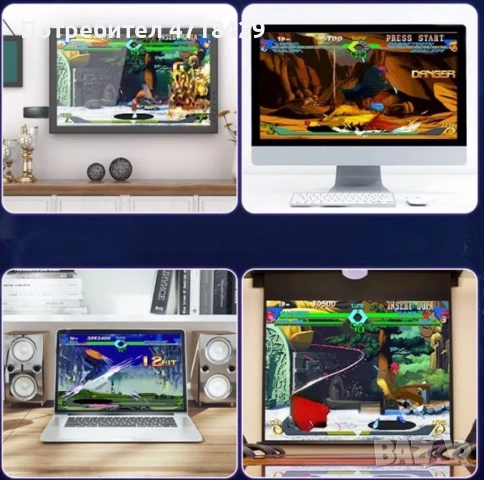 Конзола Retro Zenino, 10 000 видео игри, съвместима с 9 емулатора, 2x безжичен контролер, 4K, USB 2,, снимка 3 - Други игри и конзоли - 53276765