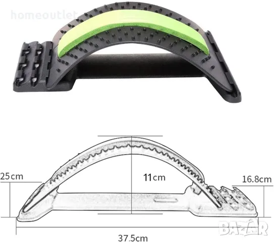 Коригираща облегалка за облекчаване на болките в гърба и кръста, снимка 2 - Йога - 47578941