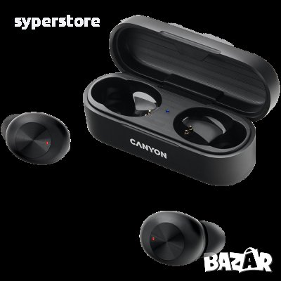 Безжични слушалки тапи, CANYON TWS-1, Черен, SS301536, снимка 2 - Bluetooth слушалки - 39956448