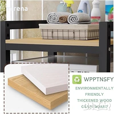 Рафт, стойка за пералня и сушилня, над пералнята, Товароносимост 350кг, снимка 4 - Други - 53159438