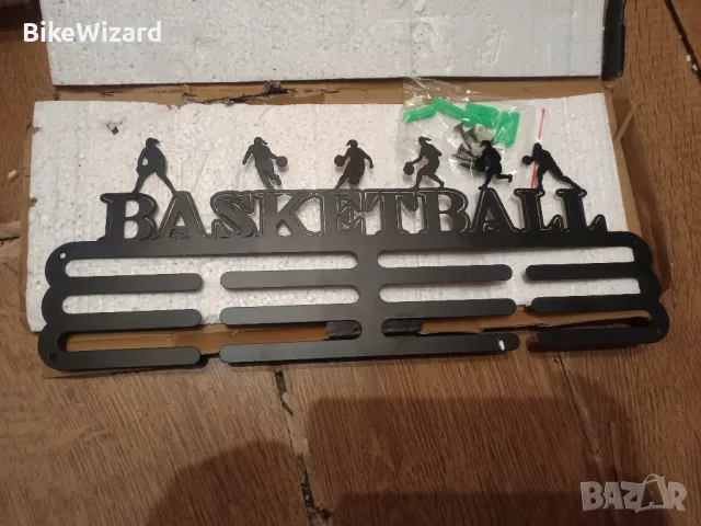 CREATCABIN метална стойка за медали по баскетбол basketball 40х15 см. НОВА , снимка 5 - Баскетбол - 47827219