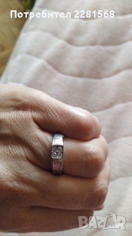 Дамски пръстен с циркони, снимка 3 - Пръстени - 33662629