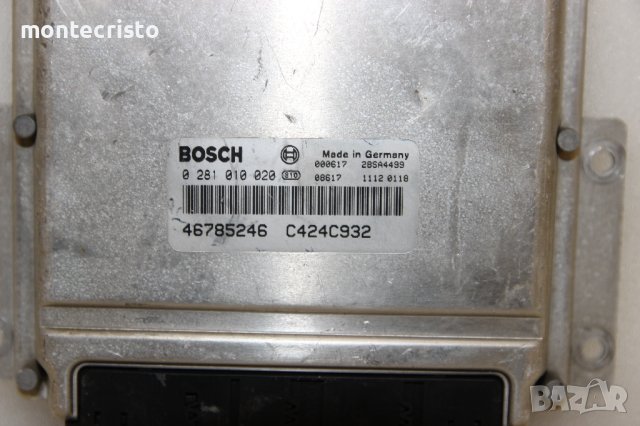 Моторен компютър ECU Alfa Romeo 156 (1997-2003г.) 0 281 010 020 / 0281010020 / 46785246 / C424C932, снимка 2 - Части - 43580456