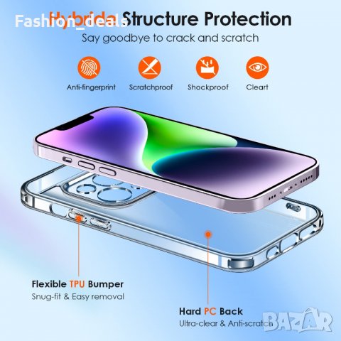 Нов Защитен калъф кейс гръб за телефон iPhone 14 Prо и 14 Plus + 2 закален стъклен протектор Айфон, снимка 3 - Калъфи, кейсове - 38171247
