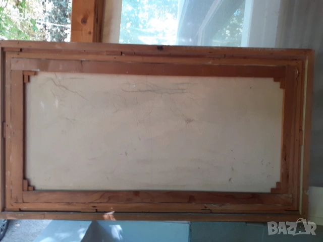 ОГРОМНА СТАРА КАРТИНА МАСЛО НА ПЛАТНО ПОДПИС РАМКА, снимка 7 - Антикварни и старинни предмети - 53517172