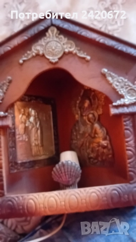 иконостас трептих, снимка 6 - Антикварни и старинни предмети - 52094978