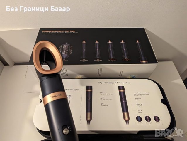 Нов 6 в 1 Високоскоростен Сешоар и Къдрене - Луксозен Стил коса жени прическа, снимка 8 - Сешоари - 44061079