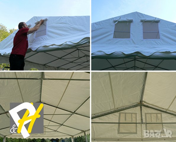 Професионална шатра 5x10 м XXL, огнеустойчив PVC брезент 550 гр/м2, снимка 11 - Други - 28667445