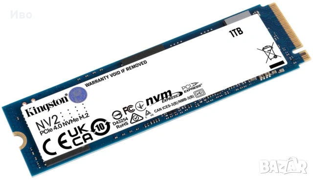 Нов 1 TB SSD Kingston NV2, NVMe, PCIe 4.0, M.2, с 3 години гаранция, снимка 4 - Твърди дискове - 53132777