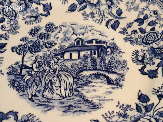 декоративна чиния син порцелан 18/5, снимка 2 - Чинии - 49260491