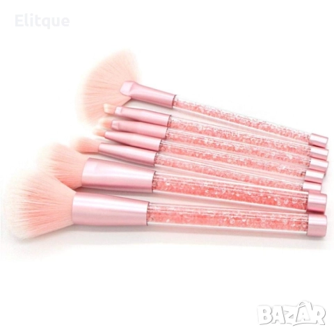 Четки за грим  с кристални дръжки -  7 броя HZS86