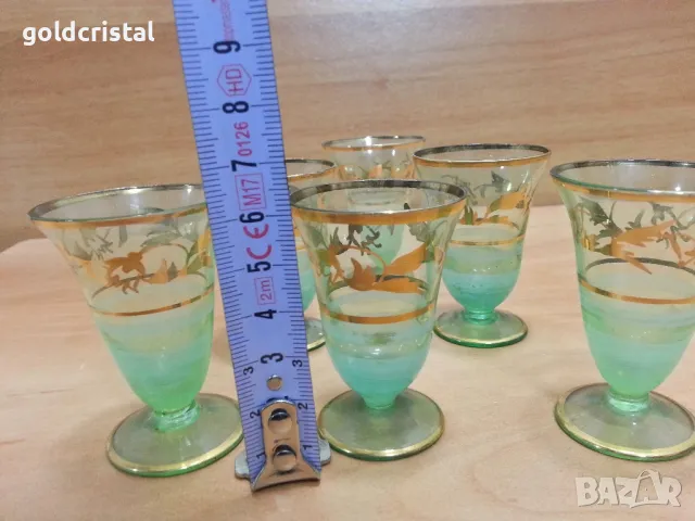 стари стъклени чаши чашки, снимка 3 - Антикварни и старинни предмети - 38583461