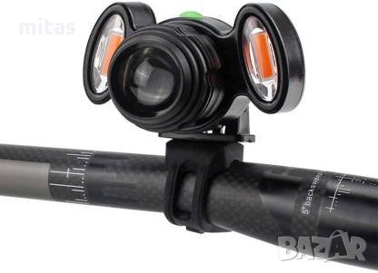 Водоустойчив LED фар за велосипед с три светлини и ръчен фокус, снимка 2 - Аксесоари за велосипеди - 27236841