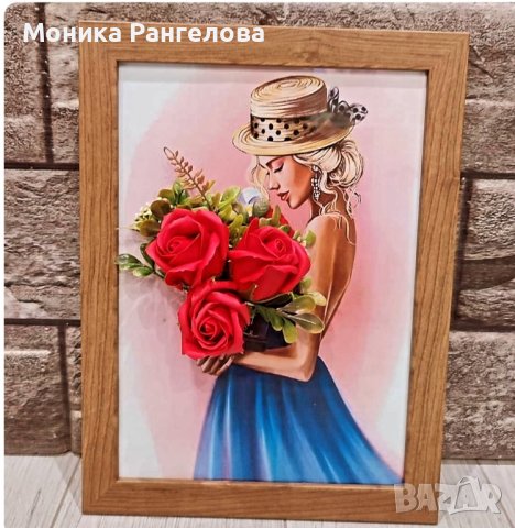 Картини с 3D цветя , снимка 1 - Картини - 44098164
