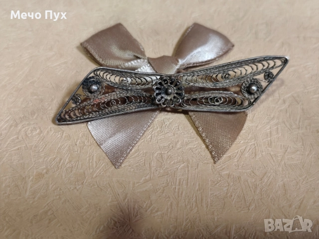 Стара сребърна брошка (15), снимка 7 - Антикварни и старинни предмети - 52251202