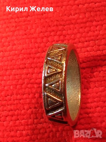 СТАРИНЕН РЕТРО ОРНАМЕНТИРАН СРЕБЪРЕН ПРЪСТЕН ХАЛКА ОКСИДИРАНО СРЕБРО925 АНГЛИЯ РЪЧНА ИЗРАБОТКА 39913, снимка 17 - Антикварни и старинни предмети - 42613980