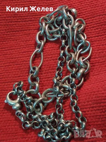 Старинен ВНУШИТЕЛЕН СРЕБЪРЕН ЛАНЕЦ СРЕБРО 925 МАЙСТОРСКА РЪЧНА РЕТРО ИЗРАБОТКА 50115, снимка 14 - Антикварни и старинни предмети - 49274678