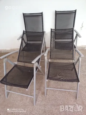 сгъваем стол, ПОДСИЛЕН за ТЕЖКИ, ЕДРИ ХОРА, шезлонг за плаж, сгъваем стол с много позиции, снимка 7 - Градински мебели, декорация  - 49779149